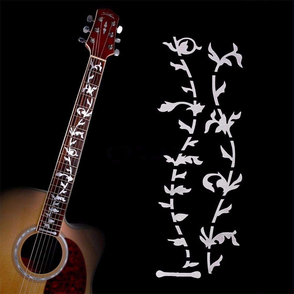 Instrument Decoraties Elektrische Gitaar Onderdelen Ultra Dunne Stickers Cross Inlay Stickers Toets Sticker Guitarra Accessoires
