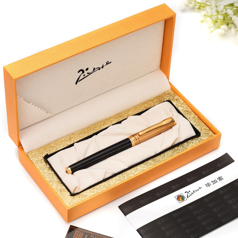 Picasso 906 Athens Dynasty Fine Nib / Calligraphy Bent Nib Fountain Pen Original Box Optional Black with Noble Golden/Silver Cap