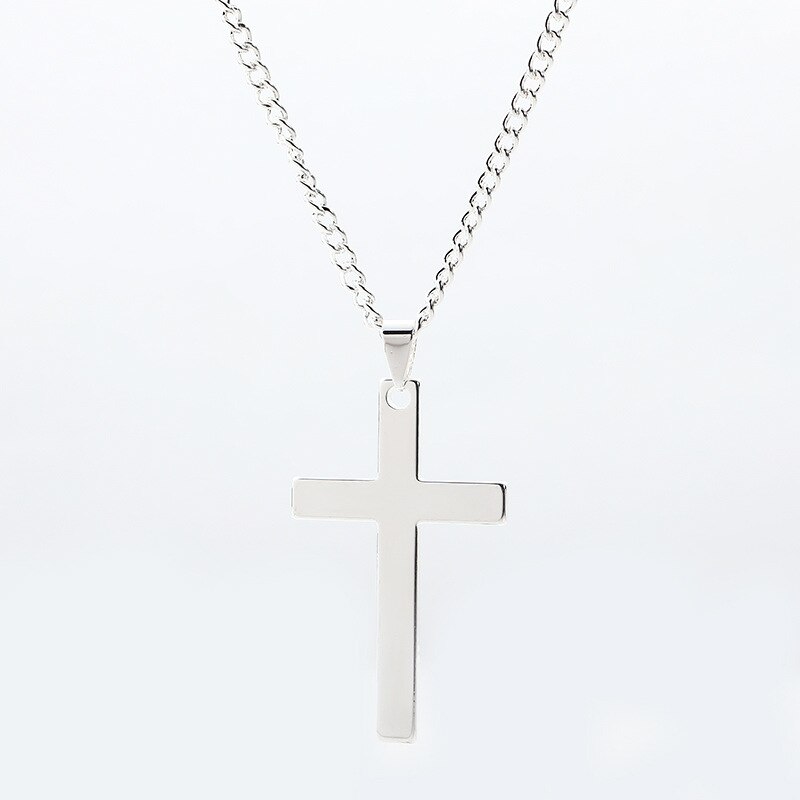 Legenstar Christian Jezus Titanium Kruis Ketting Rvs Goud Zilver Zwart Gebed Choker Cross Hangers Punk Sieraden