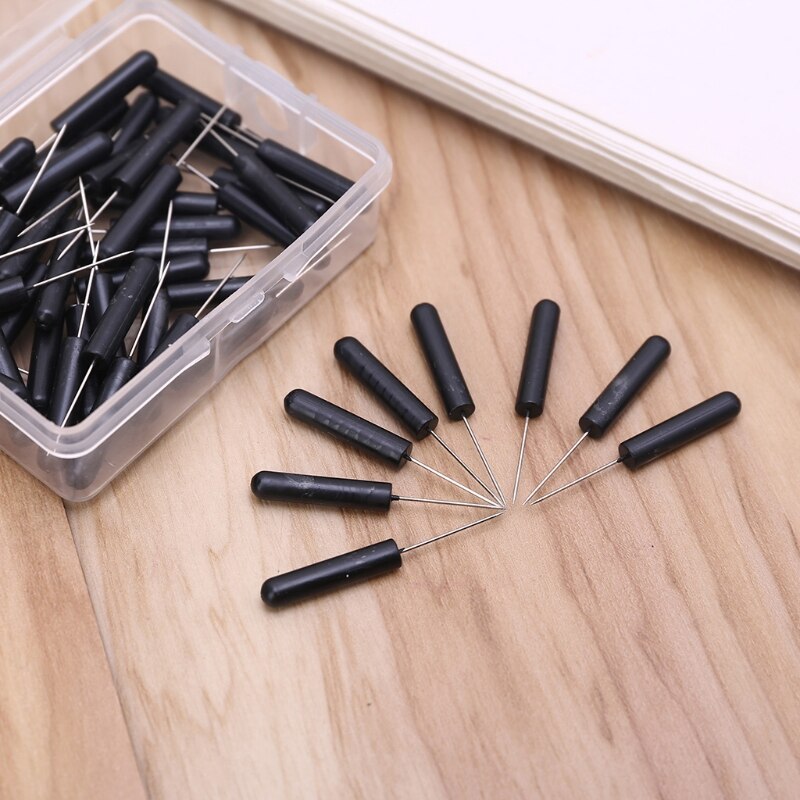 50pcs Dressmaker Pins Fixed Positioning Needles Sewing Jewelry Making Tools