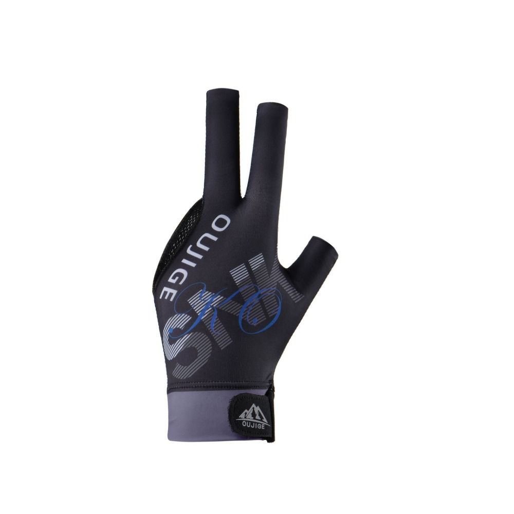 Gants de billard à trois doigts résistants à l'usure, gants de snooker à la main, doigt exposé, léger, trois coupes: Rouge