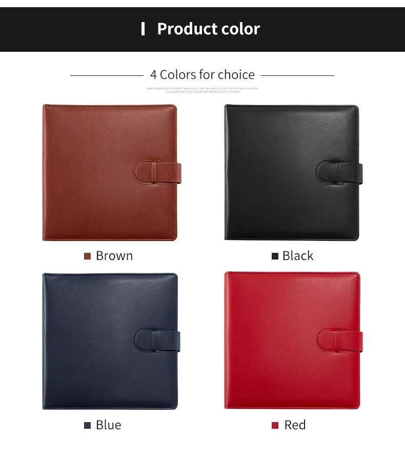 Business A5 Square PU Leather Hardcover Waterproof Blank Journal Diary Notebooks Planner Sketchbook For Drawing