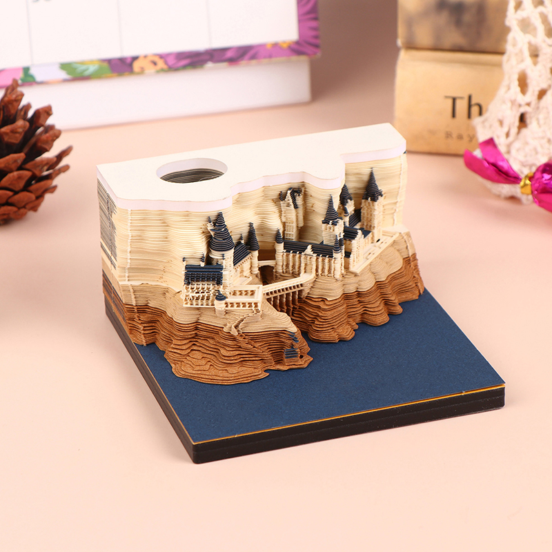 Tijdstuk Kalender 2026 Bureaukalender Met LED-licht 3D Tear-away Kalender Papier Carving Art Memo Pad Kladblok Cadeau Kerstmis