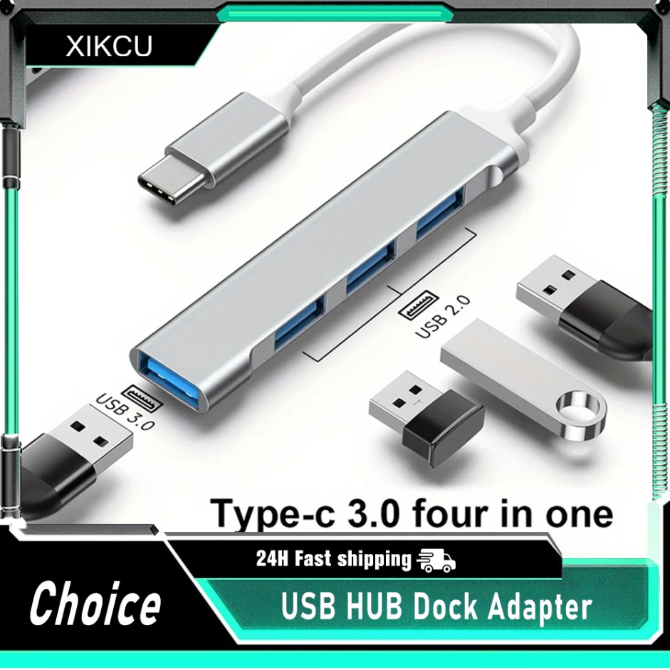 4-poorts USB 3.0 2.0 hub USB-hub Computeraccessoire Hub Multi-poort laptopmuis Toetsenbord USB-flashdrive C-splitter
