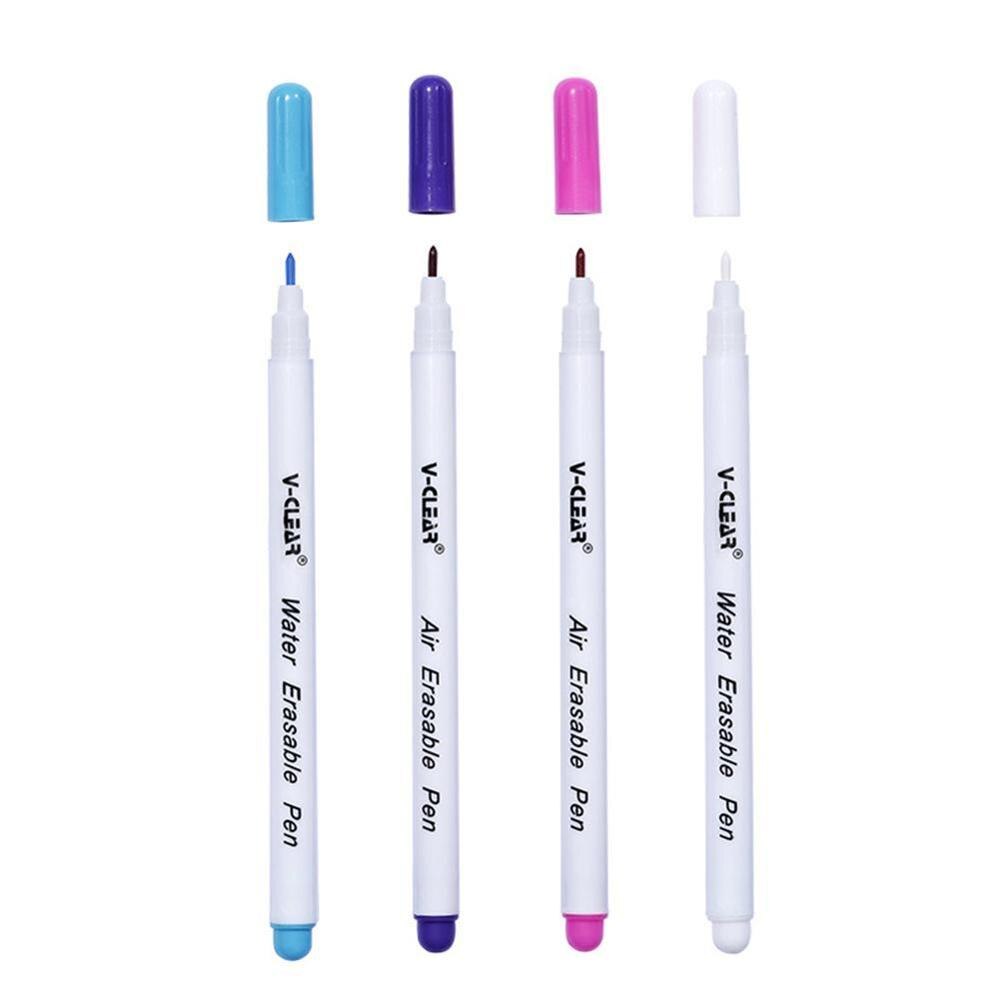 1PC Erasable Marker Water Soluble Pen Single Head Washing Vanishing Clothing Pens Pen Ink Fabric Erasable DIY Q1D9