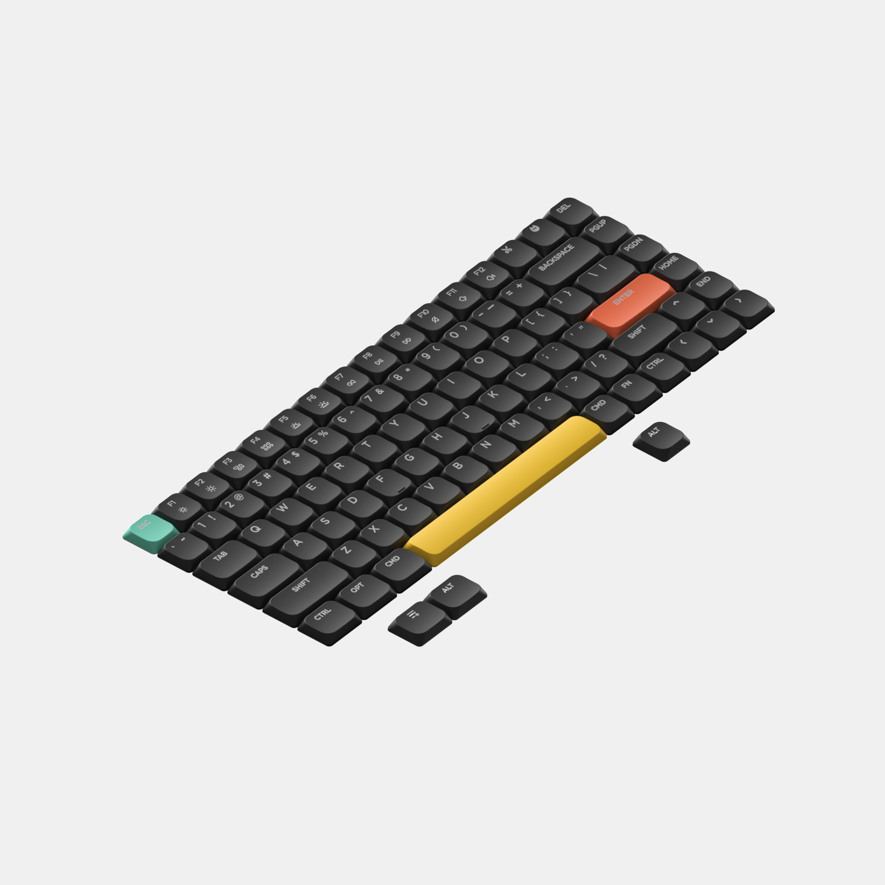 NuPhy nSA Profile Black Transparent Keycap Low Profile Suitable for Air Series: WHITE