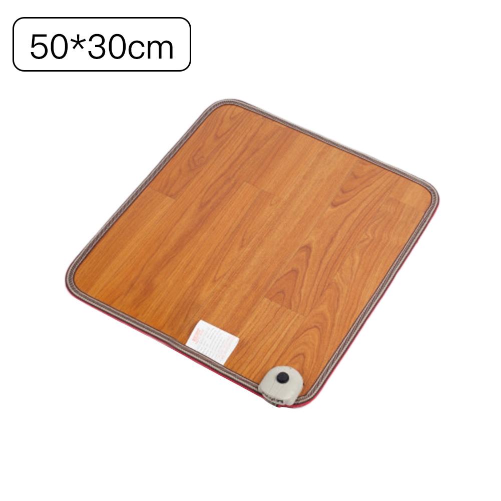Winter 2 Maten Lederen Verwarming Voet Mat Warmer Elektrische Verwarming Pads Voeten Been Warmer Thermostaat Home Office Warming Levert: A / 50 X 55