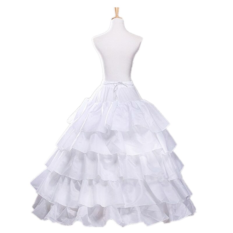 Falda larga de tul de 5 capas para mujer, enagua de 4 aros, suave, para boda, graduación, ropa interior, enagua larga de crinolina