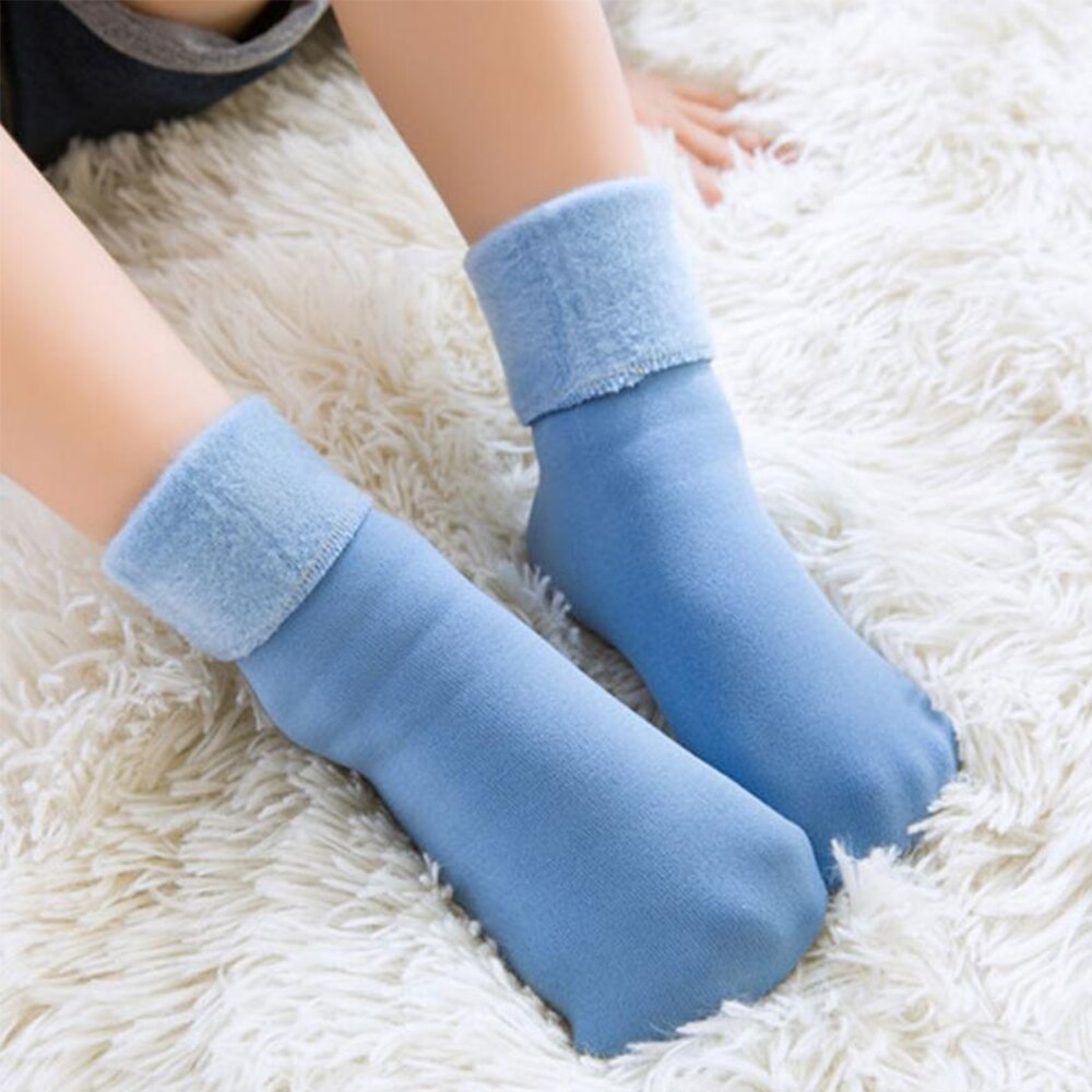 Winter Plus Cotton Blend Thickening Kids Thermal Warm Socks Children Toddler Baby Girls Boys Floor Socks For 3-12 Years Old