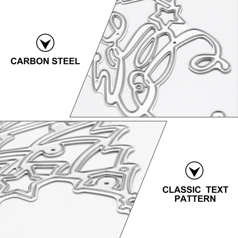1Pc Merry Christmas Carbon Steel Cutting Die Word Dies Cut Art Projects Painting Drawing Art Craft DIY Cut Die Decoration