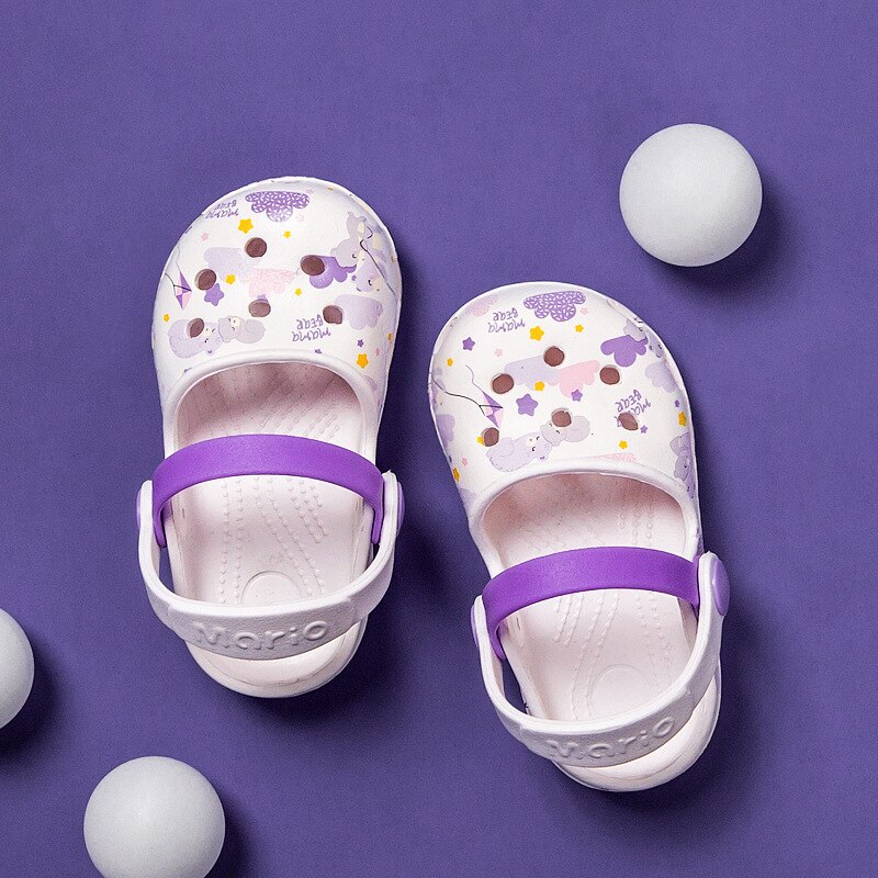 Baby Slippers Children Garden Shoes Summer Children Boy Shoes Non-slip Soft Bottom Cute Baby Boy Girl Shoes Sandals Slippers: Purple  / 16