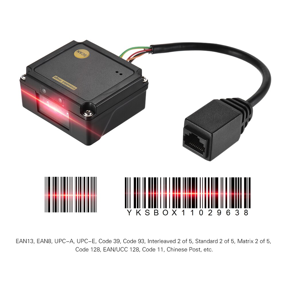 Embedded 1D Barcode Scanner Reader Module CCD Bar Code Scanner Engine Module Scanners with RS232 Interface for logistic hospital