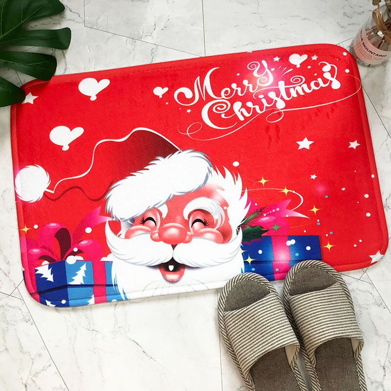 God jul matte utendørs teppe dørmatte nisse ornament julepynt til hjemmet xmas navidad dekor noel år: Stil 3