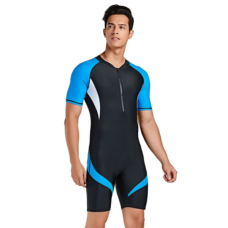 Vestito di un pezzo Lycra Muta per Gli Uomini Zip Frontale Shorty Scuba Protezioni Costume Da Bagno Tuta Surf Nuoto Scuba Diving Della Pelle