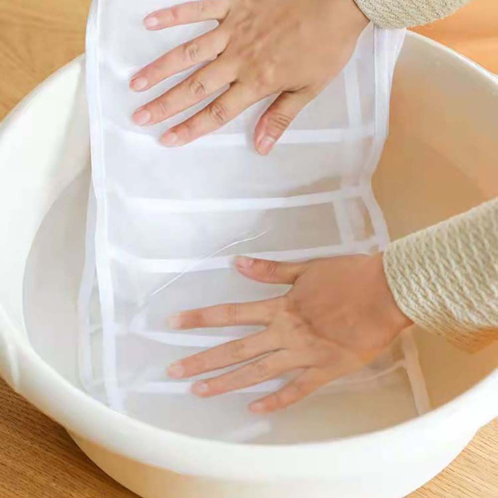 1 Pack Mesh Cloth Translucent Clothes Storage Artifact Home Wardrobe Drawer Underwear Jeans Compartment Storage Divider Bag