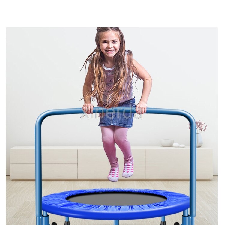 Trampoline avec poignée, 91cm, pour enfants, bébé, Fitness, intérieur/extérieur, saut à l&#39;élastique, entraînement Cardio
