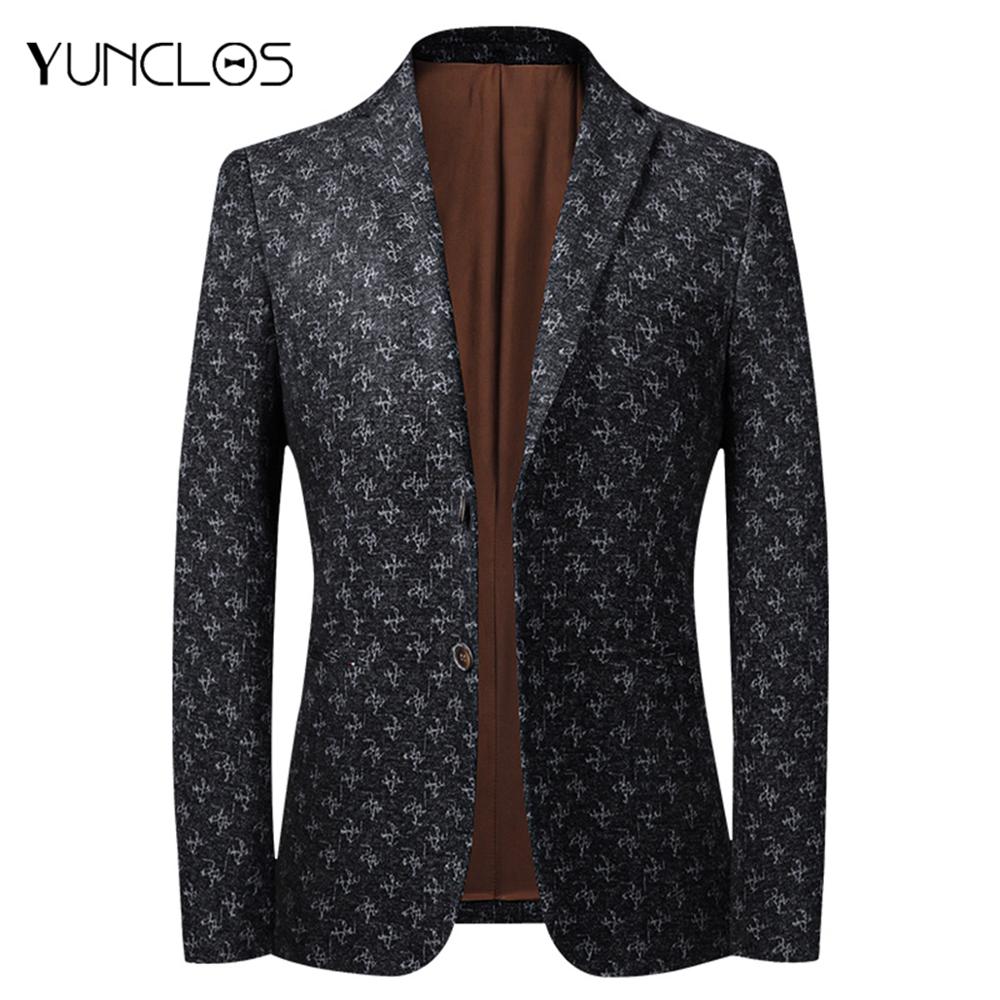 YUNCLOS, chaqueta para hombre, chaqueta ajustada para hombre, blazer negro a la , trajes con estampado para hombre, abrigo, ropa para hombre, tendencias, Masculino