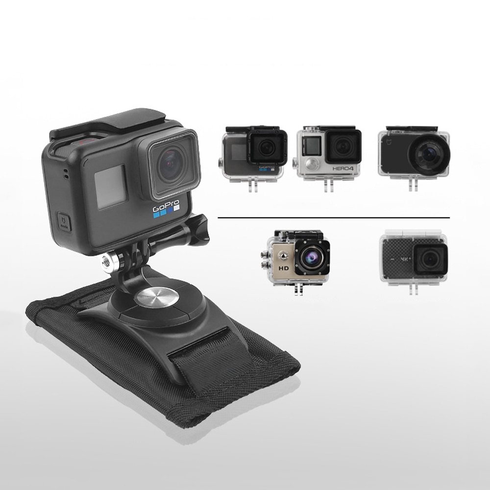 Cinta para la cabeza para cámara deportiva, soporte para mochila, rotación de 360 grados para Xiaomi Yi, Gopro Hero7 6 5 4, accesorios para Cámara de Acción