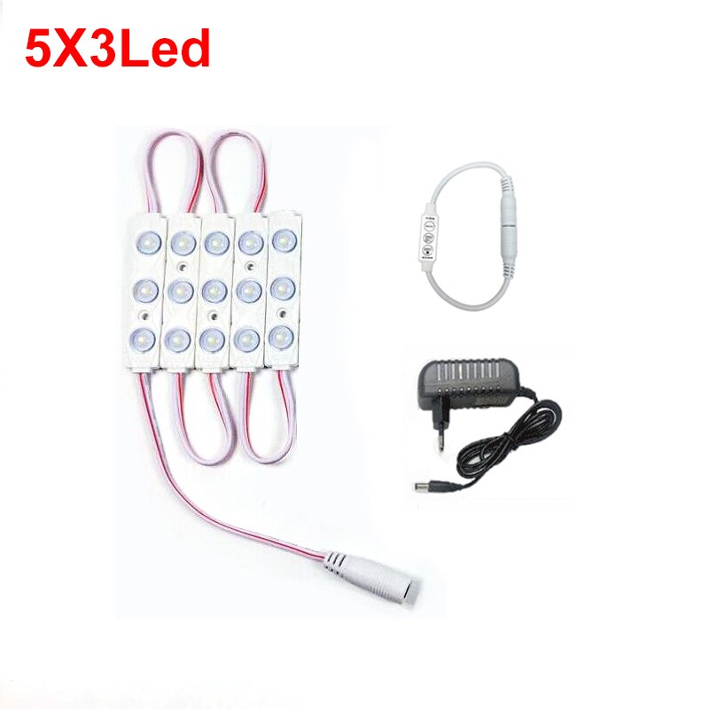 DIY LED Makeup Mirror Light Dimmable 3M 1.5M Dressing Table Mirror Lamp 5730 LED Modules 12V Waterproof Room Stairs Closet Light: 0.8M 5X3 LED