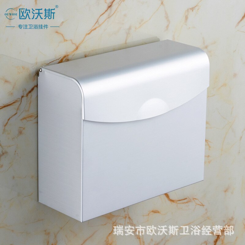 Alumimum toiletpapirholder toiletpapirkasse toiletpapir kasse toiletpapirholder papirrulle lukket vandtæt fugt-proo