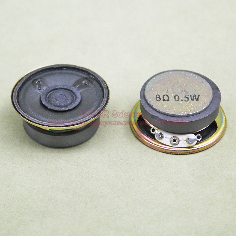 2pcs 8 Ohm 0.5W Loudspeaker Diameter 40MM Round Speaker 32MM External Magnetic Cone Paper Cap Height 17MM