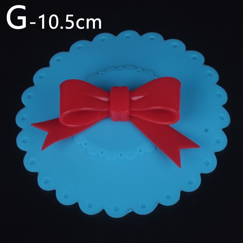 Siliconen bekerdeksels met strik, stofwerende komdeksels, isolatiebekerafdichtingen, mokkendeksels voor glazen bekers, drinkgerei, onderdelen, accessoires: G