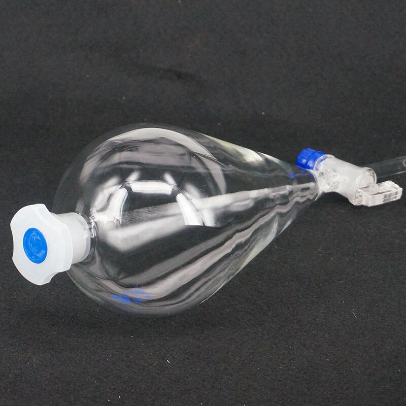 1000ml 24/29 funil separatório em formato de pera de vidro hidráulico articulado com torneira