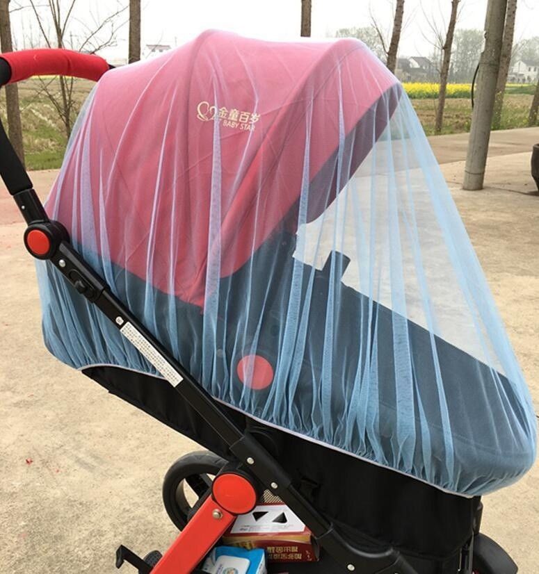 Bebê recém-nascido da criança infantil carrinho de bebê crip rede pushchair mosquito inseto rede de malha segura buggy branco