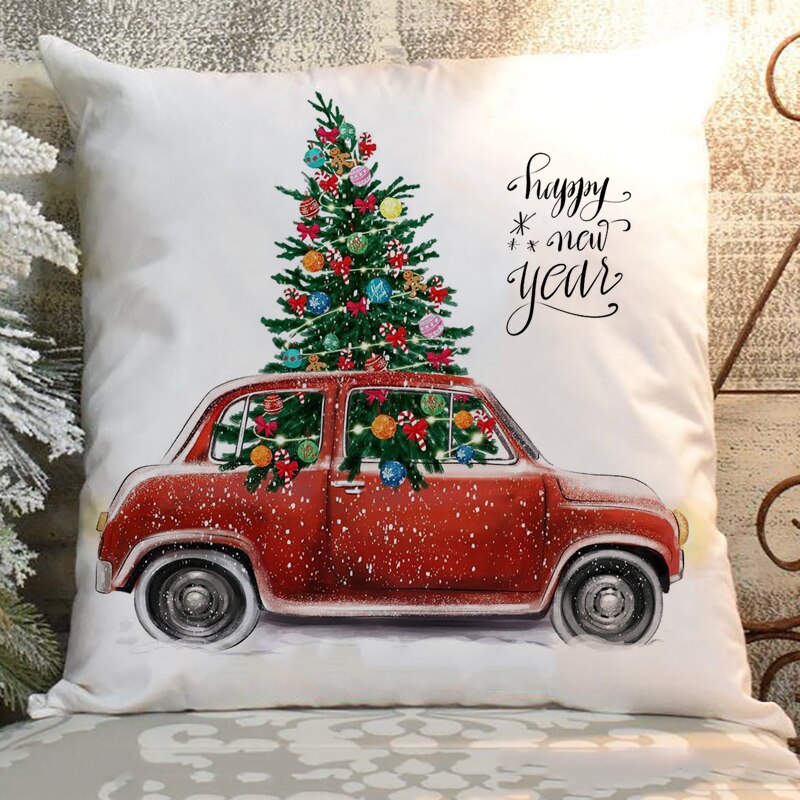 Kerst Kussenhoes 45*45 Kussensloop Sofa Kussens Kussenslopen Film Kijken Kussenslopen Home Decor Feestdagen