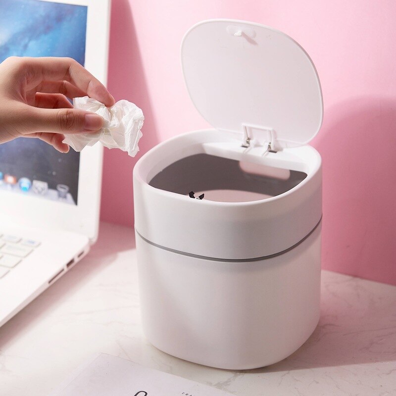 Mini små skraldespande desktop affaldskurv hjemmebord plastik skraldespand kontorartikler skraldespande diverse tøndeboks