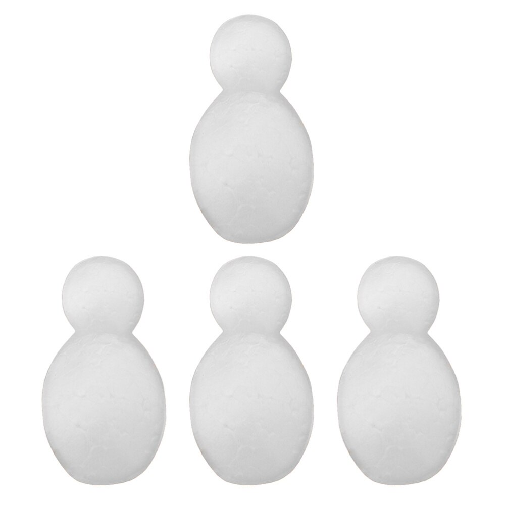 4 Pcs Durable Portable Snowman Shape Model Styrofoam Crafts for Men Children