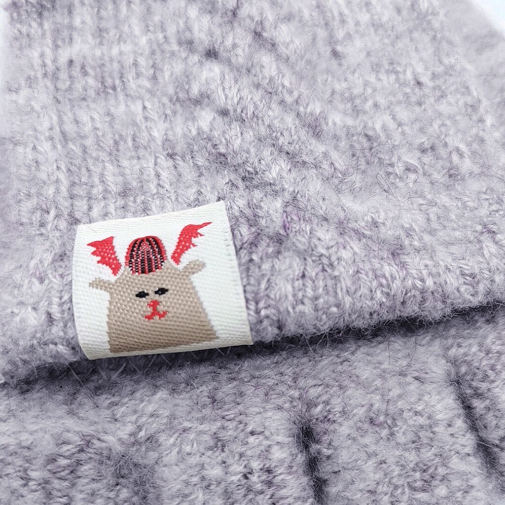 Children Kids Winter Warm Knitted Convertible Flip Top Fingerless Mittens Gloves And Sweet Knitting Convertible Flip