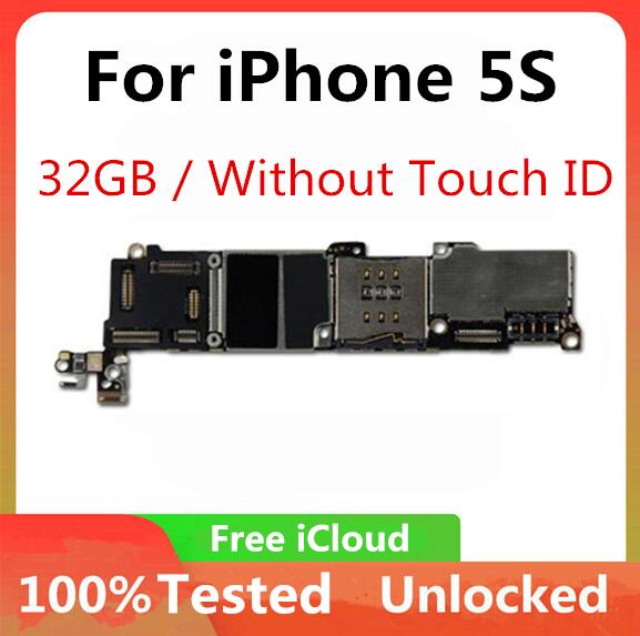 Para iphone 4 4S 5 5C 5S Placa base con el Sistema IOS Original desbloqueado para iphone 4S lógica con la Chips 8GB /16GB /32GB: 5S 32gb no tocuh id