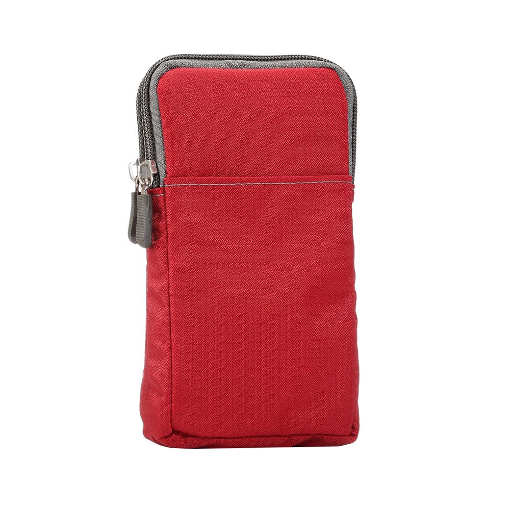Universal nylon Handy Geldbörse Brieftasche Leinwand Große Tasche Frauen Kleine Umhängetasche Geldbörse Taschen männer taschen Geeignet für jede telefon: XL for 6.3-6.9 inch / Rot