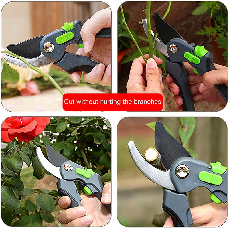 Gardening Pruning Shears Labor-saving Plant Trim Horticulture Hand Pruner Cut Secateur Shrub Garden Scissor Tool