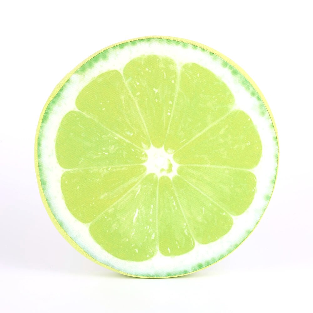 cojín para sofá de casa de frutas 3D, cojines de asiento modernos para las estaciones redondas, cojín para el suelo, cojín para el asiento, decoración moderna para el hogar: Lime