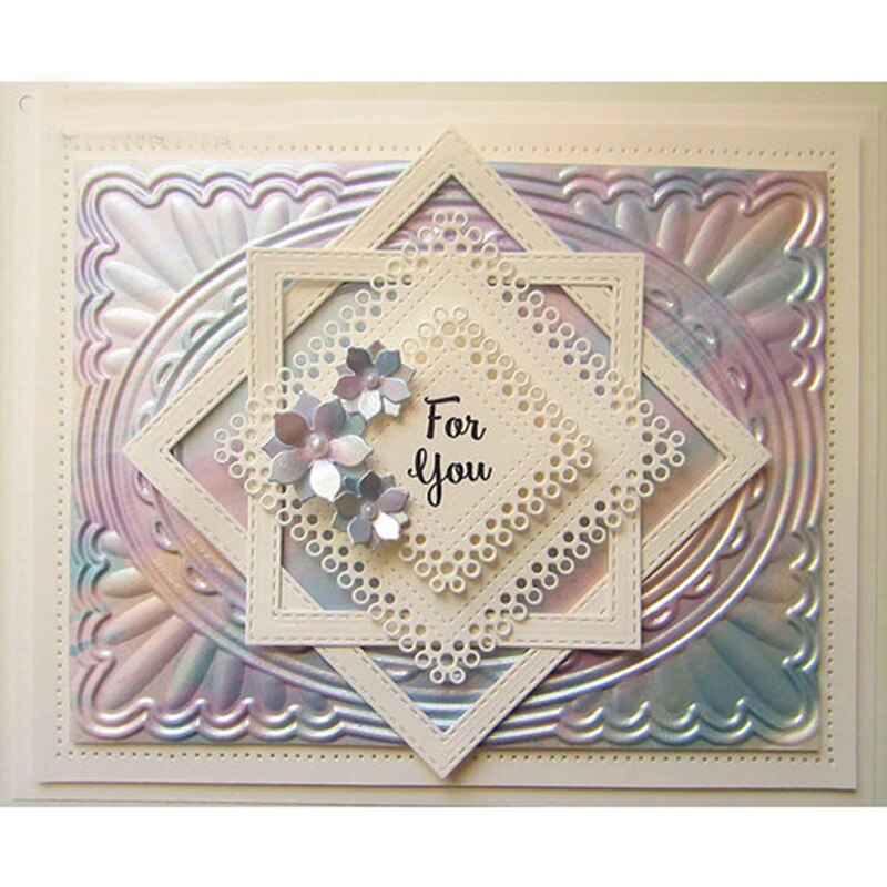 Square Border frame metal die cutting dies set DIY Scrapbooking & Stamping Card die cut making Crafts embossing Stencil