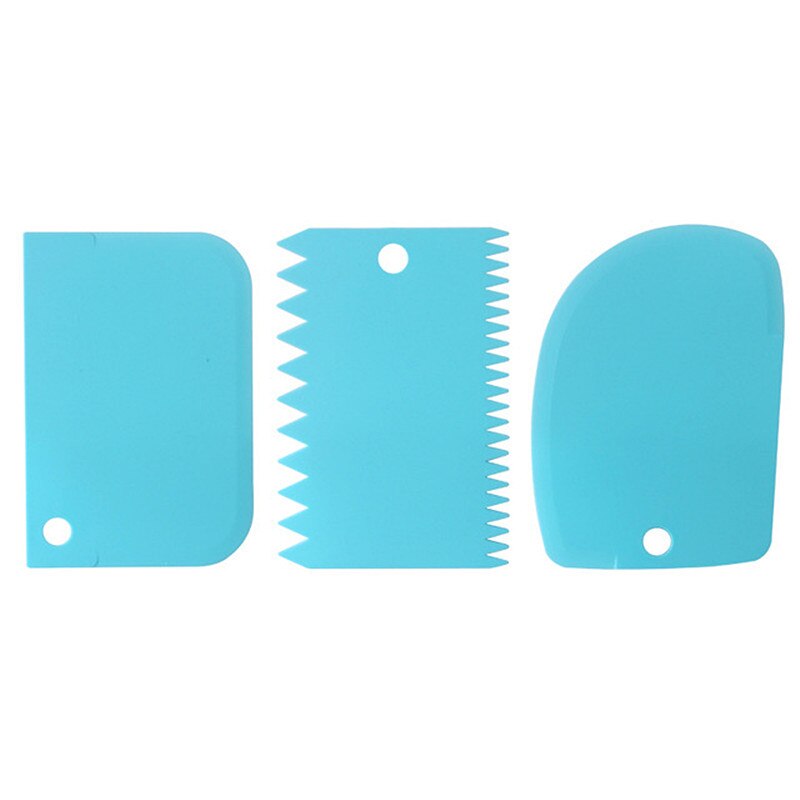 3PCS/Set Kitchen Cake Cream Scraper Dough Cake Cutter Slicer Spatula For Cake Blade Silicone Spatula For Patisserie Pizza Cake