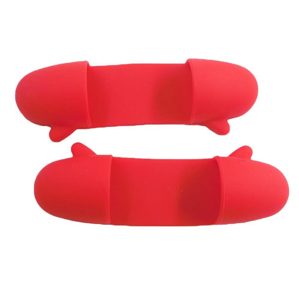Non-slip Silicone Kitchen Gadget Kitchen Gadgets Mini 1 Pair Heat Insulated Finger Clip Bowl Dish Plate Clamp Gripper Pot Holder: Red