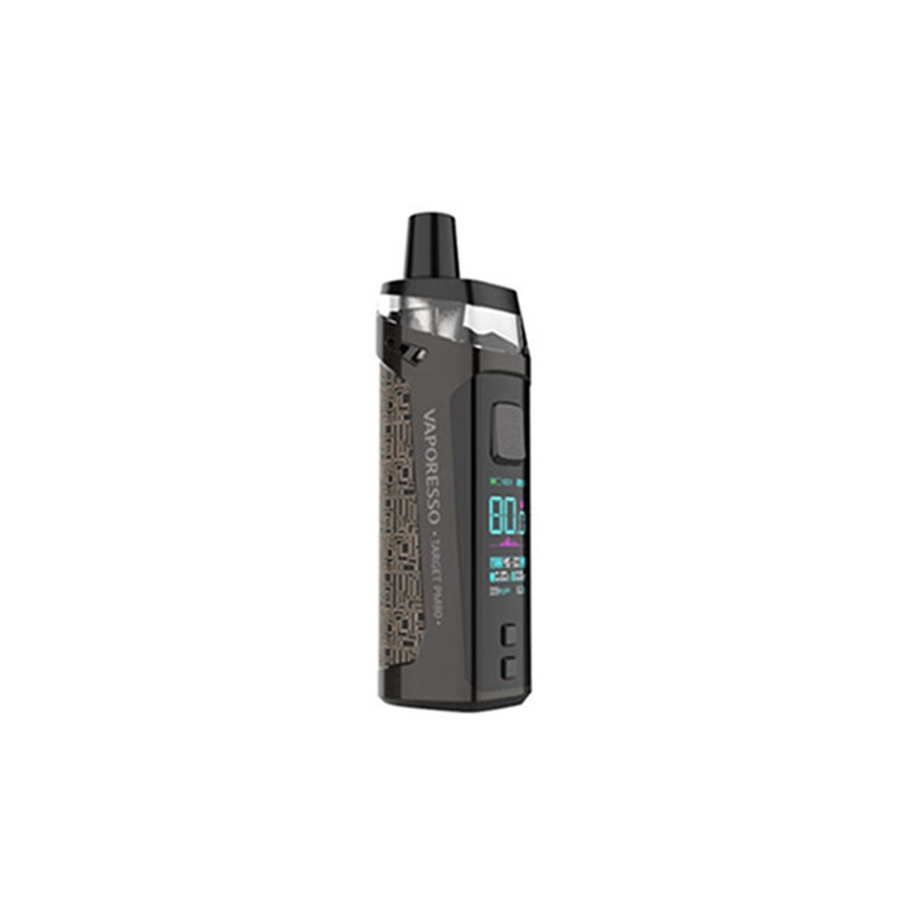 Newest Vaporesso TARGET PM80 Mod Pod Kit with 2000mAh Built-in Battery & 4ml Pod System E cig Vinci X/ Aegis Boost/ Pasito Kit: Brown