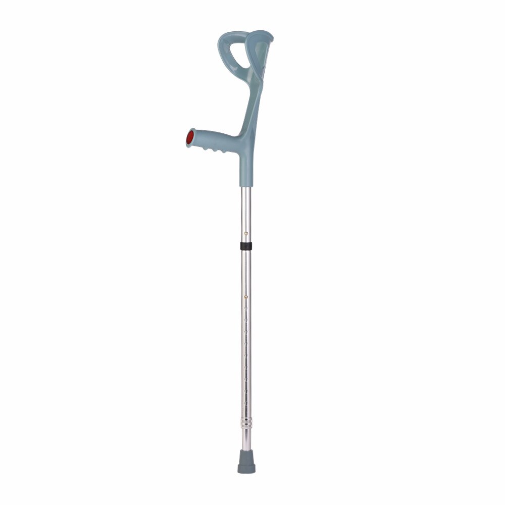 Lightweight Foldable Forearm Crutch, Aluminum Walking Stick,Height Adjustable, Ergonomic Handle with Comfortable Grip 2ZG-0IGM: Silver