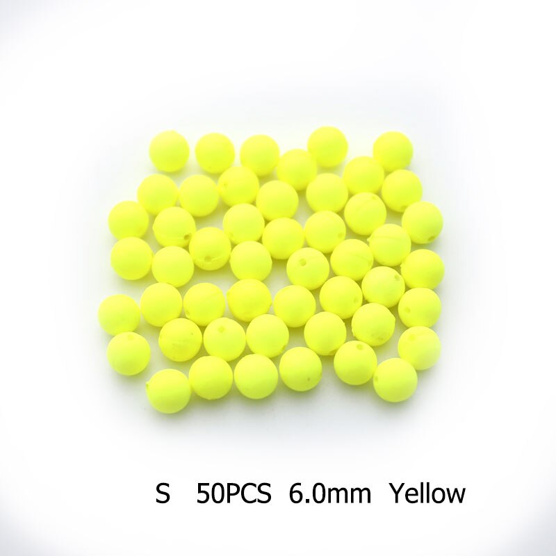 50pcs Floating Bobbers Fishing Fluorescent Drift Ball Fishing Float Foam Balls Fishing Accessories EVA Foam: YLS