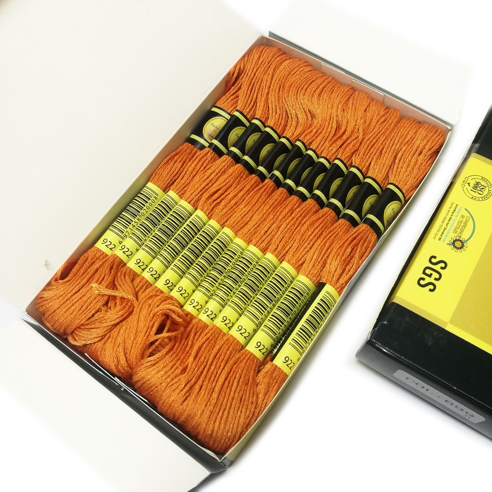 24 Skeins Multi Colors Embroidery Thread Floss Egyptian Long Fibre DMC Cross Stitch DIY Sewing Craft Embroideried Thread TH00052