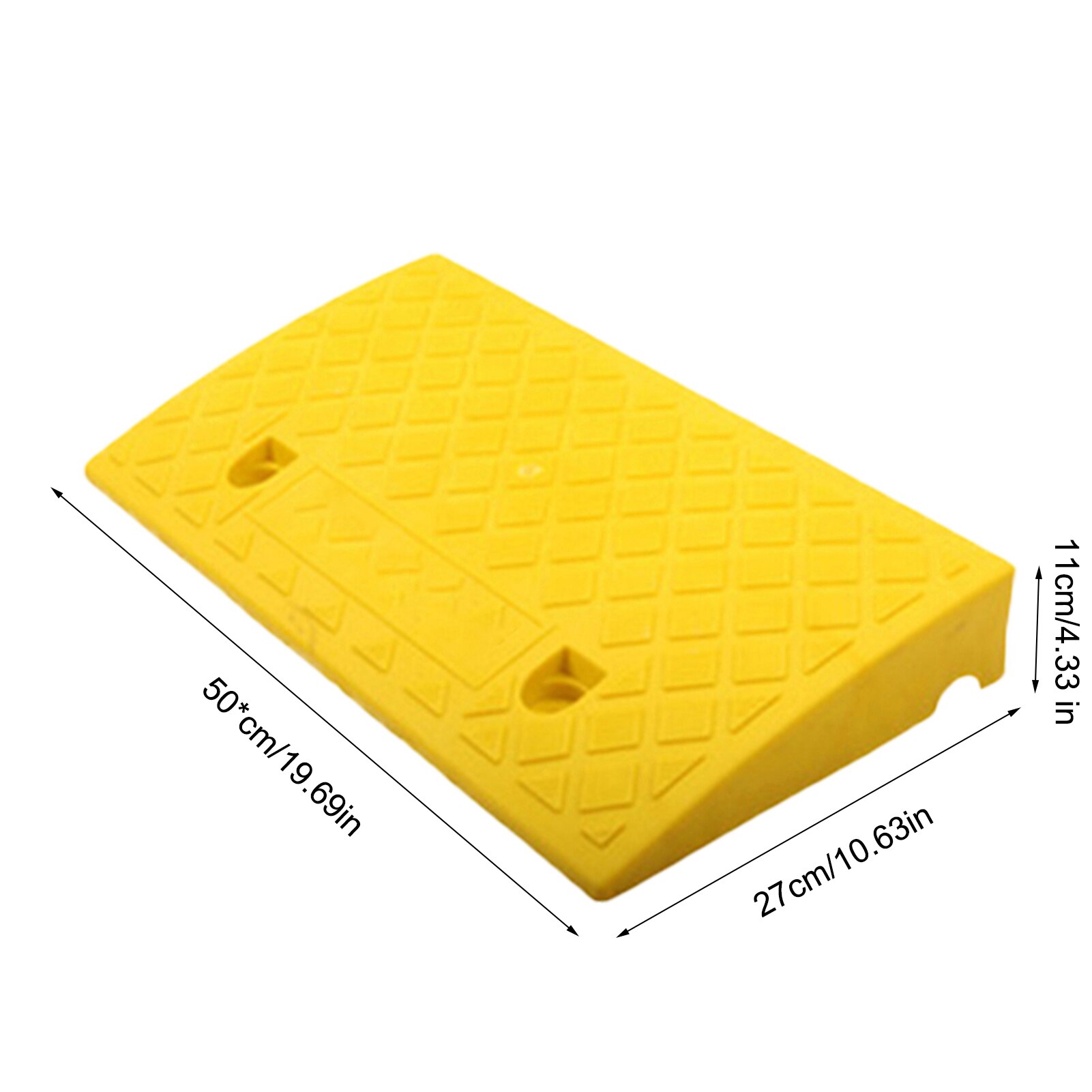 Rampas de Curb portátiles para coche, remolque, camión, motocicleta, silla de ruedas, pendiente de plástico resistente, 1 ud.