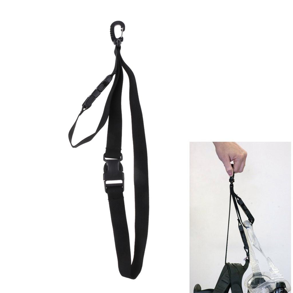 2x sorte nylon webbing finne maske holder rem holder dykkerudstyr