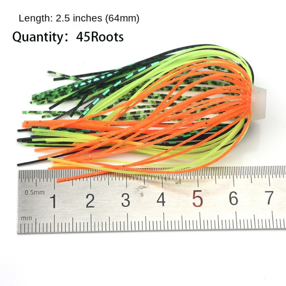 45-Wurzeln-Spinnerbait zum Angeln, Buzzbait, Silikonfaden, Wobbler, Spinner-Köder, Geschwätz-Köder für Barsch, Hecht, Zander für Meeresangeln