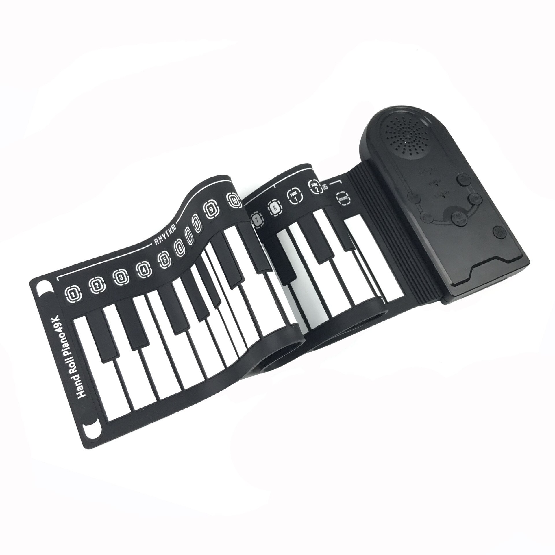 Piano enrollable portátil para amantes de la música, teclado electrónico plegable con USB, instrumentos, 49 teclas, accesorios para jugar, novedad