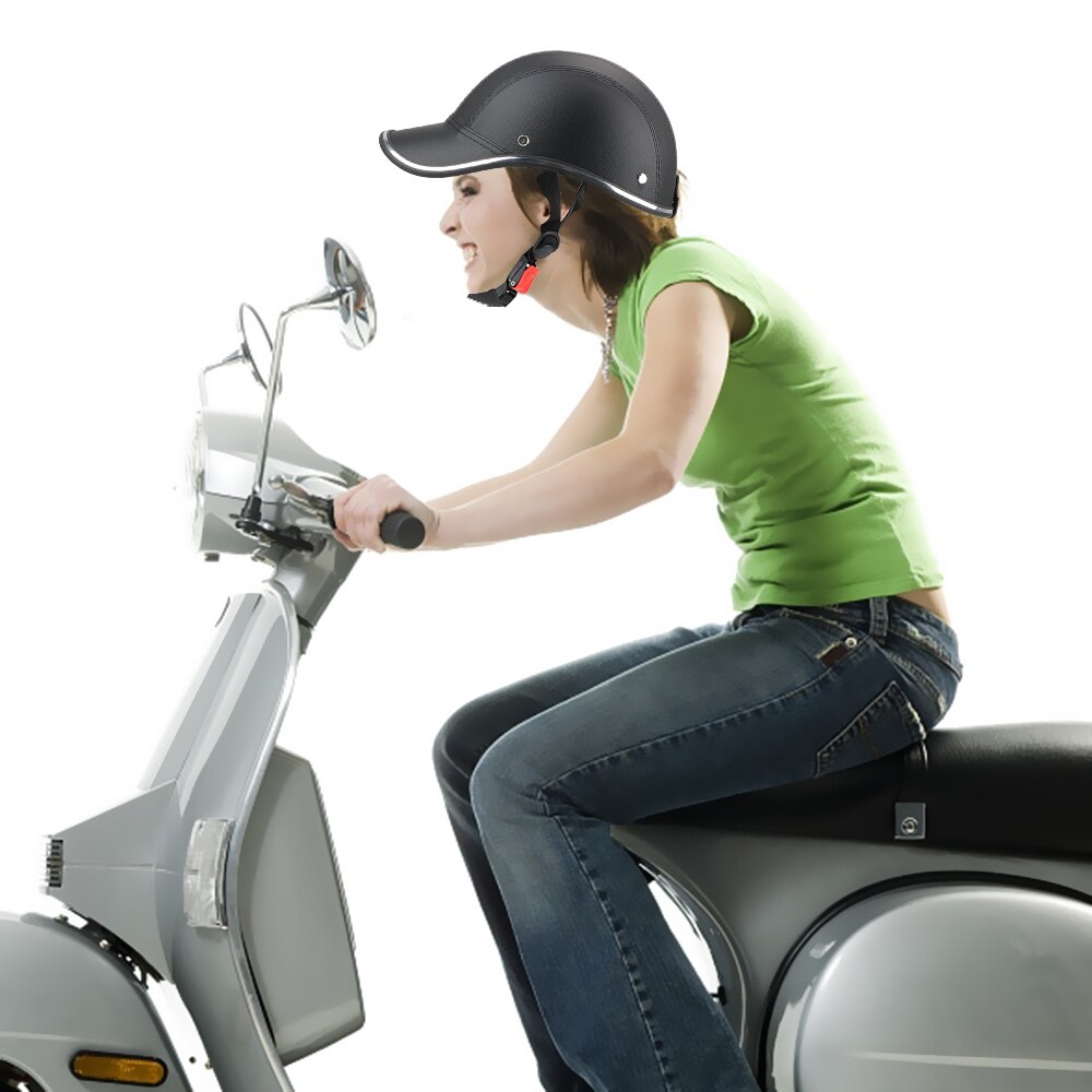 Motorfiets Helm Baseball Cap Stijl Veiligheid Harde Motorhelm Hoed Half Gezicht Vintage Zomer Cap Voor Cafe Racer Chopper Scooter