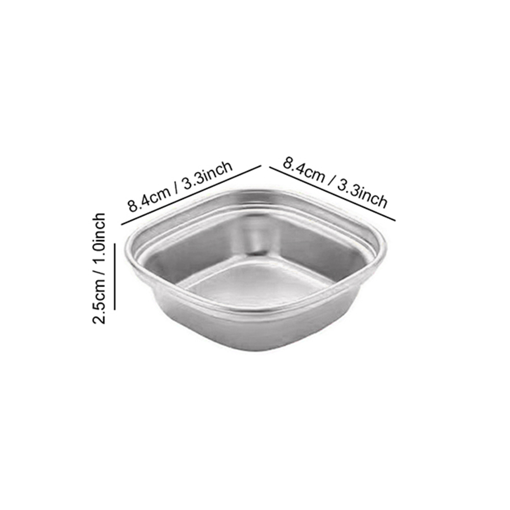 Roestvrijstalen kruidenbordjes voor op de camping, schaal voor saus, kruidenbordjes, peperschaaltjes, braadsauzen, schaaltjes, barbecueservies: Saai