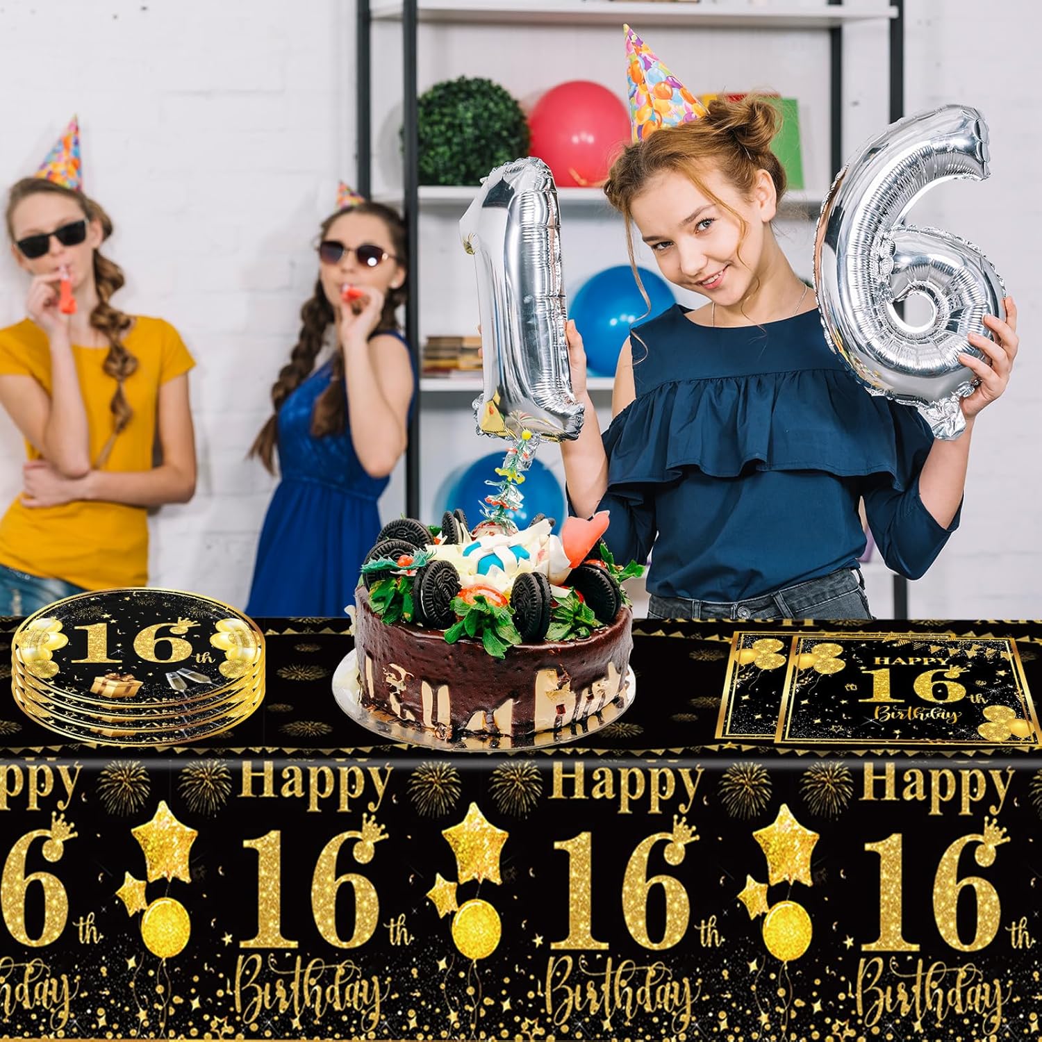 16e verjaardag voor jongens meisjes Gelukkige 16e ... – Vicedeal, image size:1500x1500